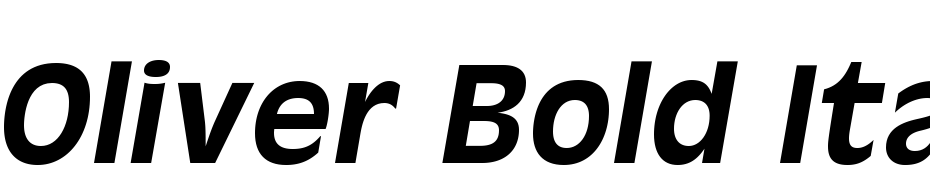 Oliver Bold Italic Font Download Free